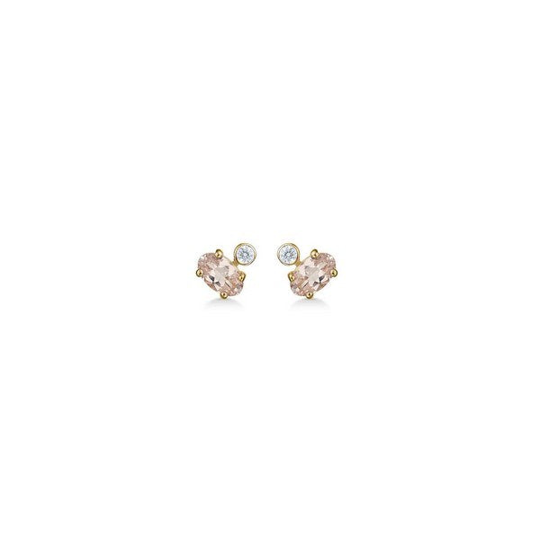 Siena ørestikker fra Mads Z i 14 kt guld med morganit og diamanter (0,04 ct)
